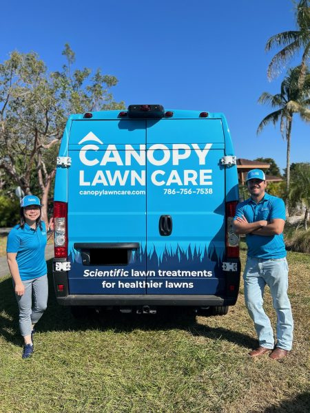 Canopy Lawn Care of Southern Miami co-owners, Alejandro Real-d'Arbelles and Yunyue Lui, launched their new location in January, 2025.
